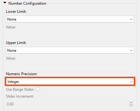 Requiring an integer for a Number user parameter